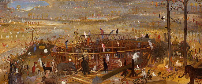 旧約聖書創世記 ノアの方舟物語 ヴィンテージ ステンドグラス ステファン・ミサル 旧約聖書創世記 ノアの方舟物語 ヴィンテージ ステンドグラス