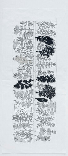 “forest parade” 2005→s/s 原画と刺繍パーツ　Photo : sono(mame)